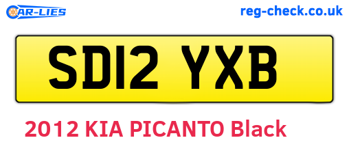 SD12YXB are the vehicle registration plates.