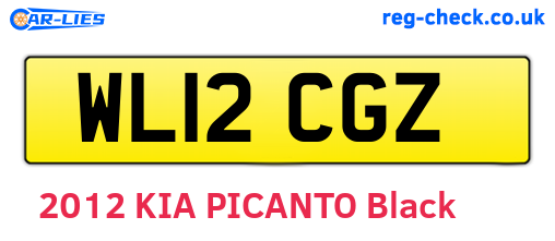 WL12CGZ are the vehicle registration plates.