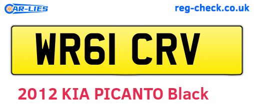 WR61CRV are the vehicle registration plates.