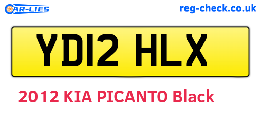YD12HLX are the vehicle registration plates.