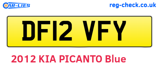 DF12VFY are the vehicle registration plates.
