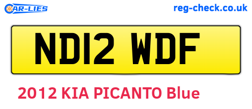 ND12WDF are the vehicle registration plates.