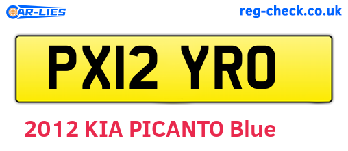 PX12YRO are the vehicle registration plates.