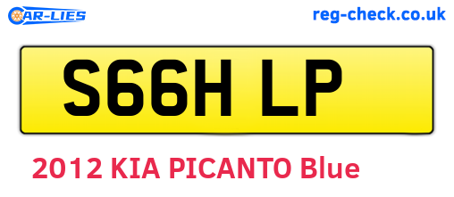 S66HLP are the vehicle registration plates.