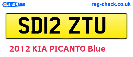 SD12ZTU are the vehicle registration plates.