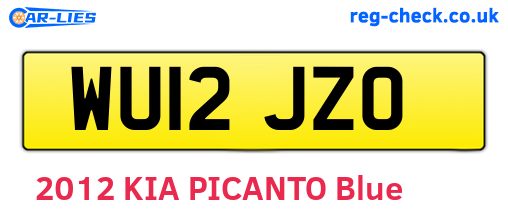 WU12JZO are the vehicle registration plates.