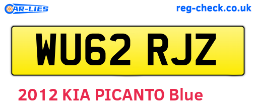 WU62RJZ are the vehicle registration plates.