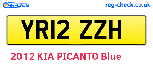 YR12ZZH are the vehicle registration plates.