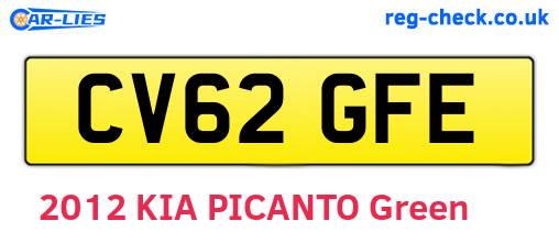CV62GFE are the vehicle registration plates.