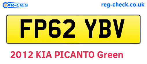 FP62YBV are the vehicle registration plates.
