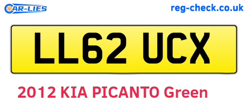 LL62UCX are the vehicle registration plates.