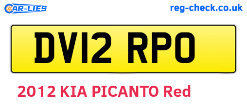 DV12RPO are the vehicle registration plates.