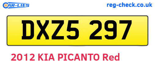 DXZ5297 are the vehicle registration plates.