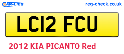 LC12FCU are the vehicle registration plates.