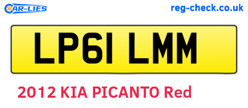 LP61LMM are the vehicle registration plates.