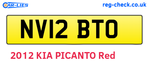 NV12BTO are the vehicle registration plates.