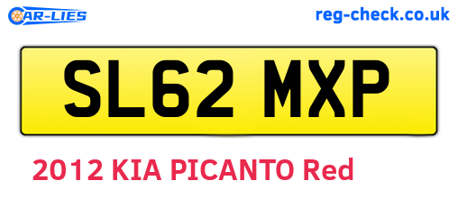 SL62MXP are the vehicle registration plates.