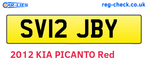 SV12JBY are the vehicle registration plates.
