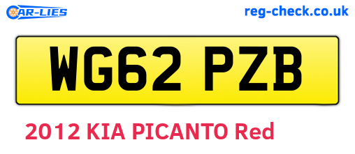 WG62PZB are the vehicle registration plates.