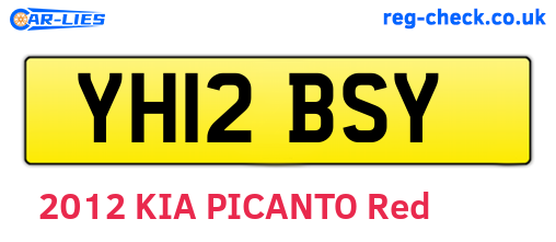 YH12BSY are the vehicle registration plates.