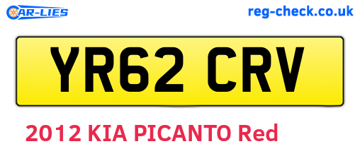 YR62CRV are the vehicle registration plates.