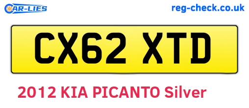 CX62XTD are the vehicle registration plates.