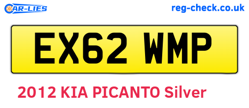 EX62WMP are the vehicle registration plates.