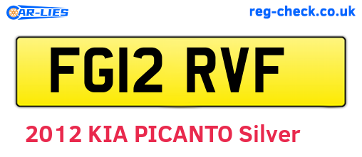 FG12RVF are the vehicle registration plates.