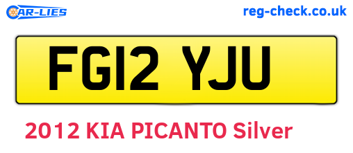 FG12YJU are the vehicle registration plates.