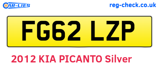FG62LZP are the vehicle registration plates.