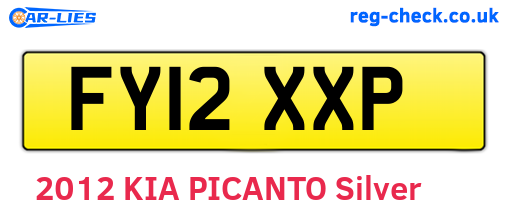 FY12XXP are the vehicle registration plates.