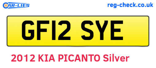 GF12SYE are the vehicle registration plates.