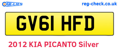 GV61HFD are the vehicle registration plates.
