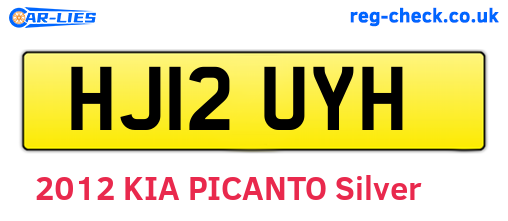 HJ12UYH are the vehicle registration plates.