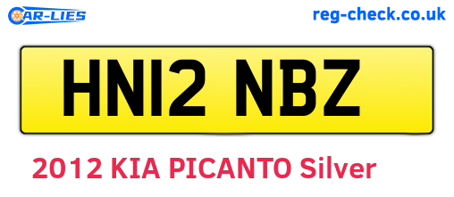 HN12NBZ are the vehicle registration plates.