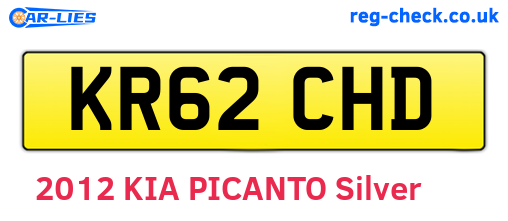 KR62CHD are the vehicle registration plates.