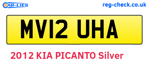 MV12UHA are the vehicle registration plates.