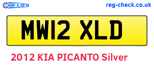 MW12XLD are the vehicle registration plates.