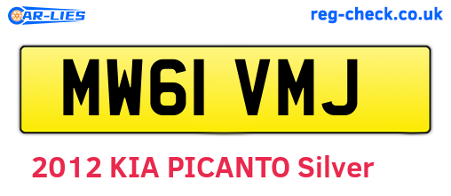 MW61VMJ are the vehicle registration plates.