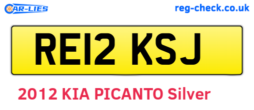 RE12KSJ are the vehicle registration plates.