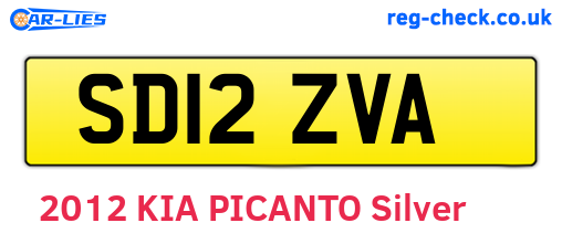 SD12ZVA are the vehicle registration plates.