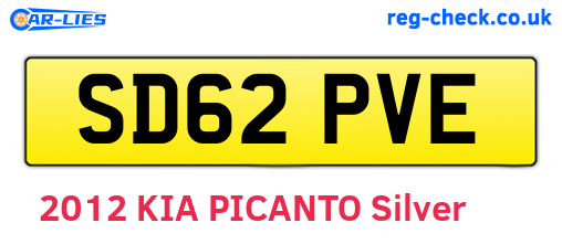SD62PVE are the vehicle registration plates.