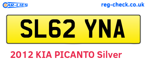 SL62YNA are the vehicle registration plates.