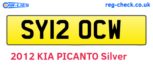 SY12OCW are the vehicle registration plates.