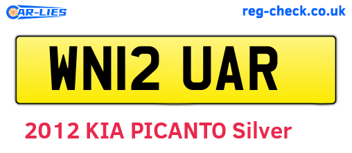 WN12UAR are the vehicle registration plates.