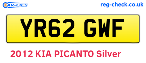 YR62GWF are the vehicle registration plates.