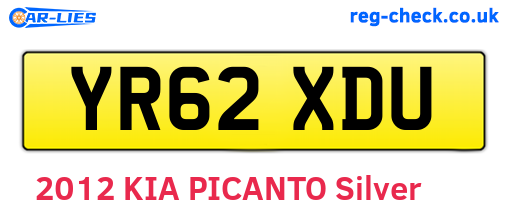 YR62XDU are the vehicle registration plates.