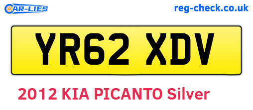 YR62XDV are the vehicle registration plates.