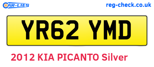 YR62YMD are the vehicle registration plates.