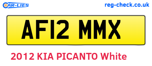 AF12MMX are the vehicle registration plates.